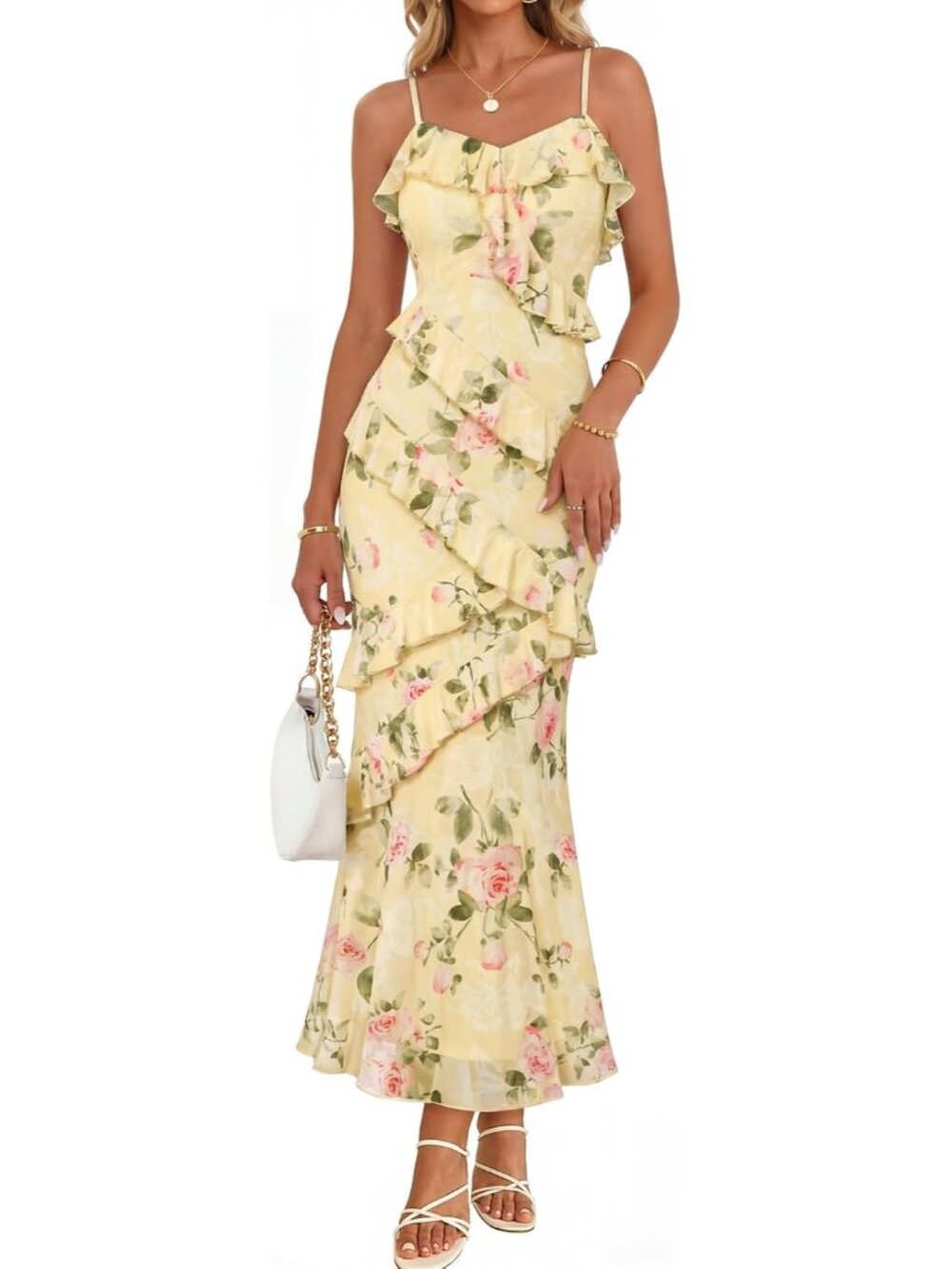 Summer Floral Wedding Guest Maxi Dress Women 2026 Formal Cocktail